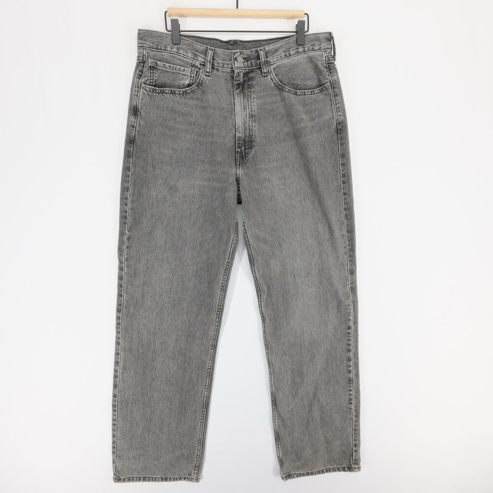 Levis 565 Jeans Mens 34x34 Gray Loose Straight Denim Pockets Zip Fly